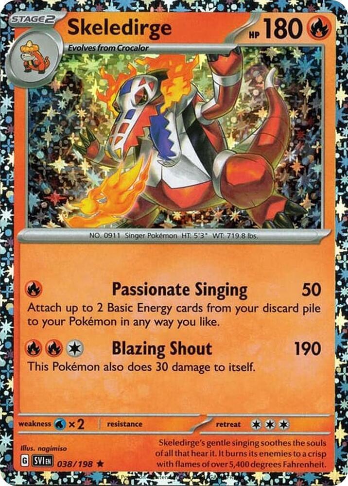 Scarlet & Violet Skeledirge [Sparkle-Holo] Pokémon card